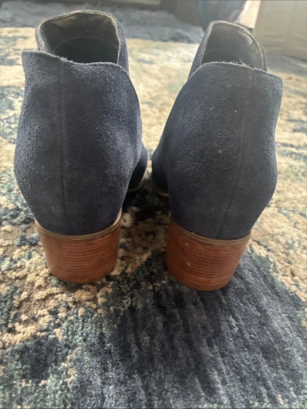 Jessica Simpson Navy Suede Ankle Booties